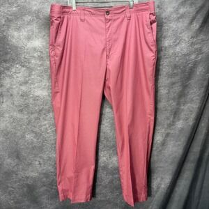 Oak Hill Mens Straight Fit Tech Pant Mens 44x28 Light Red Stretch Chino Golf